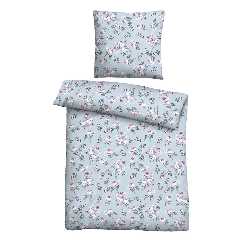 Traumhaft Schlafen - Castell-Markenbettwäsche Po Cotton Blend Floral Duvet Cover with Pillow Shams Included