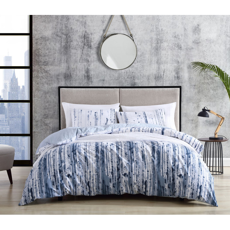 Sokal Blue Reversible Cotton Full Comforter Set