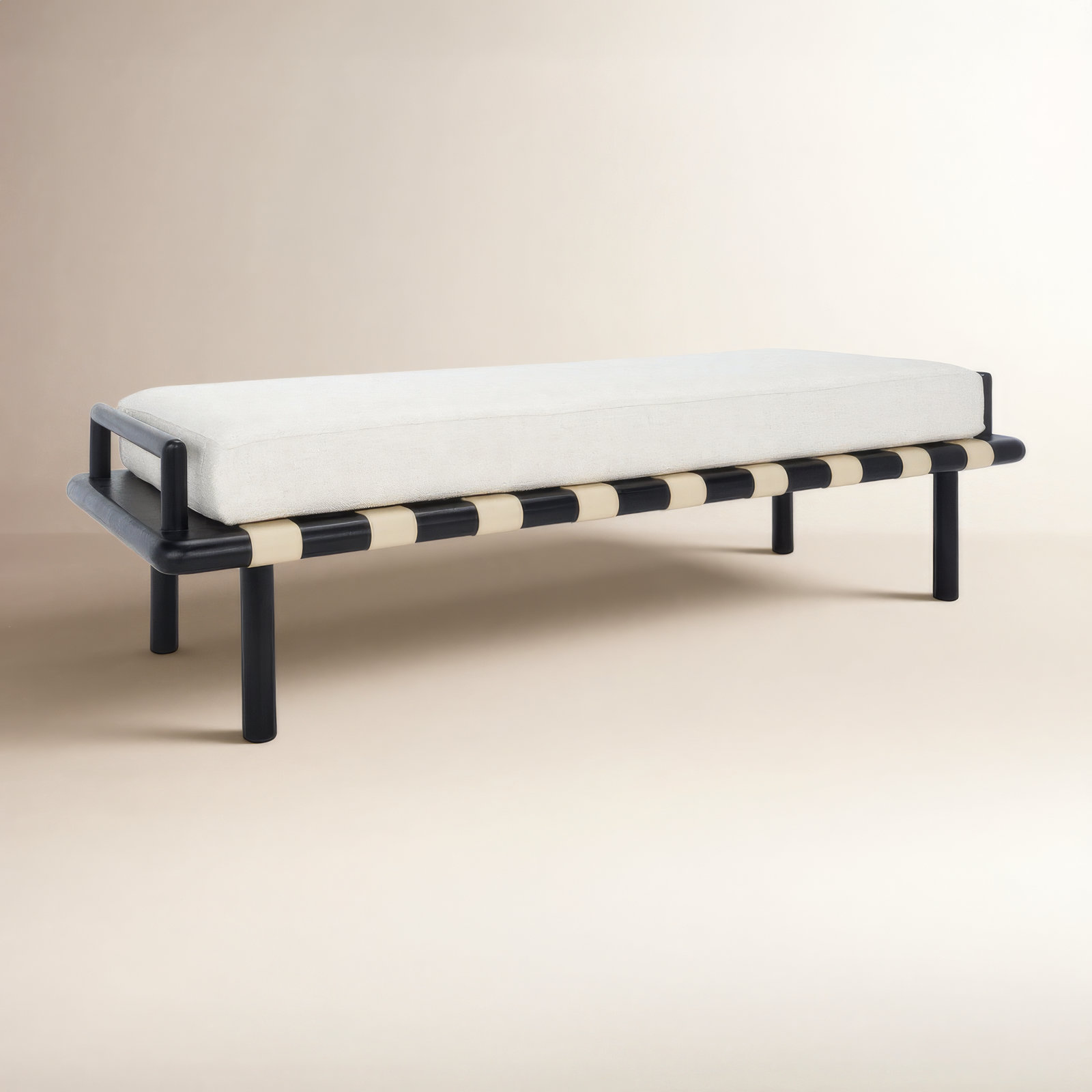 Aaloni 70" Bedroom Bench, Black