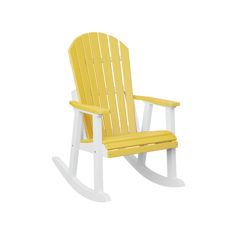 Fauteuil berçant berlinois berlinois, Jaune soleil / blanc
