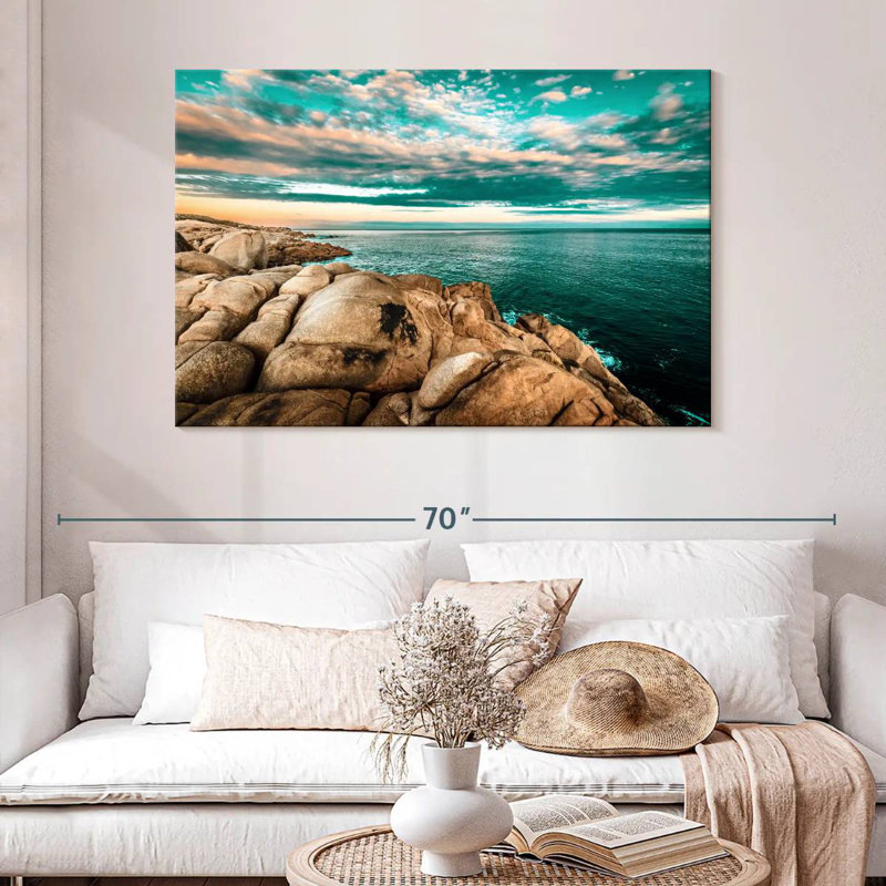 Gillard, paysage marin spectaculaire, H 32 po x l 48 po