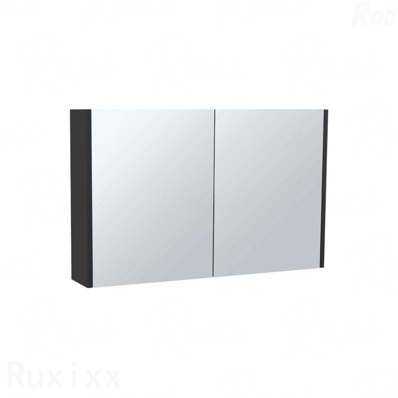 Armoire à pharmacie à double porte H 19,7 "x l 31,5", trois tablettes intérieures pour la salle de bain, noir cuisine, Noir