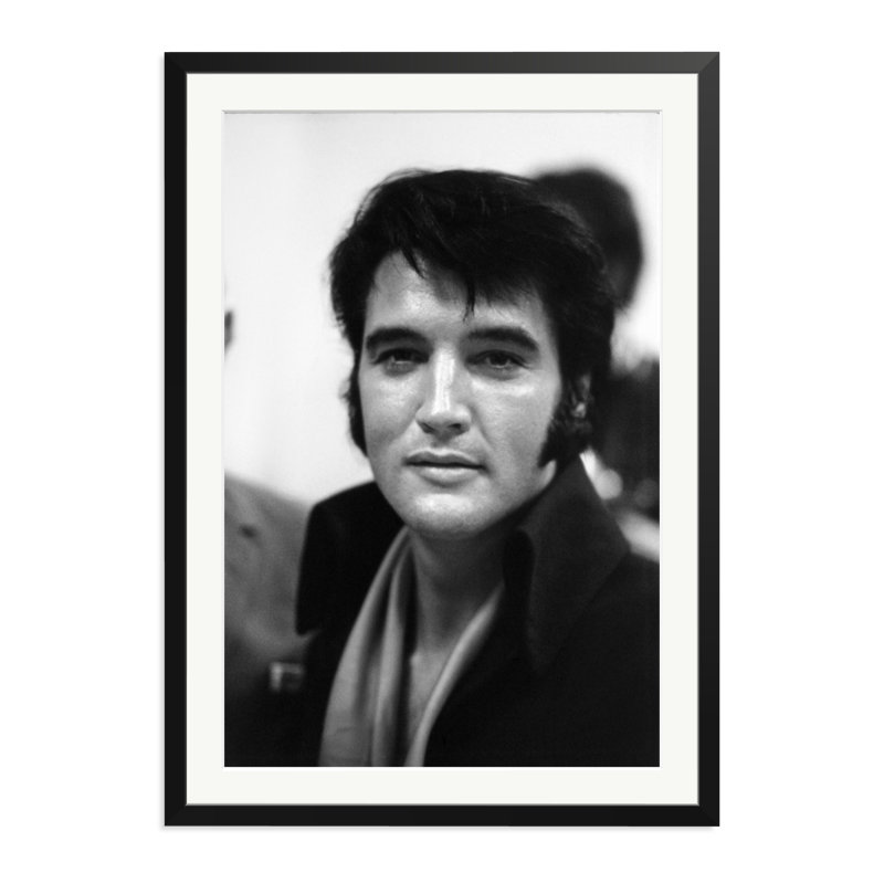 Elvis Presley in Las Vegas, 38" H x 27" W, Black