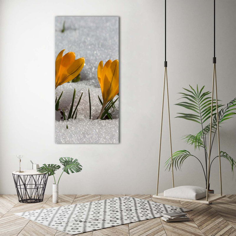 Yellow Crocuses - Wrapped Canvas Print