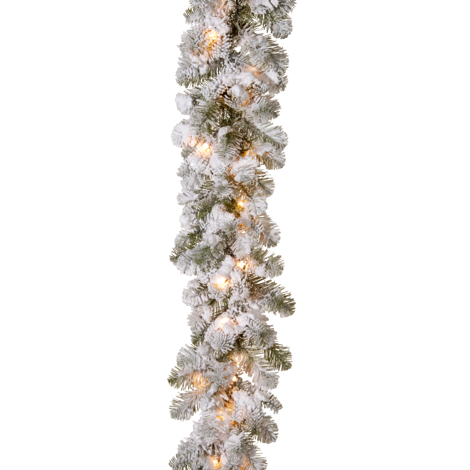 108" Frosted Pre-Lit Christmas Garland