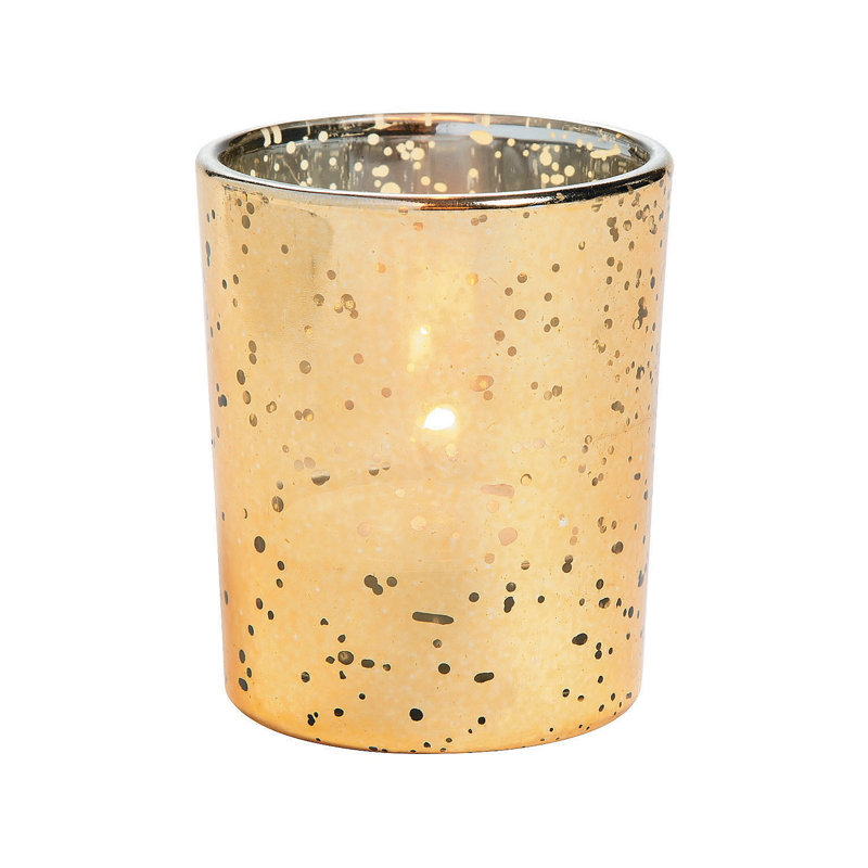 Glass Tabletop Votive Holder Set, Gold, 36