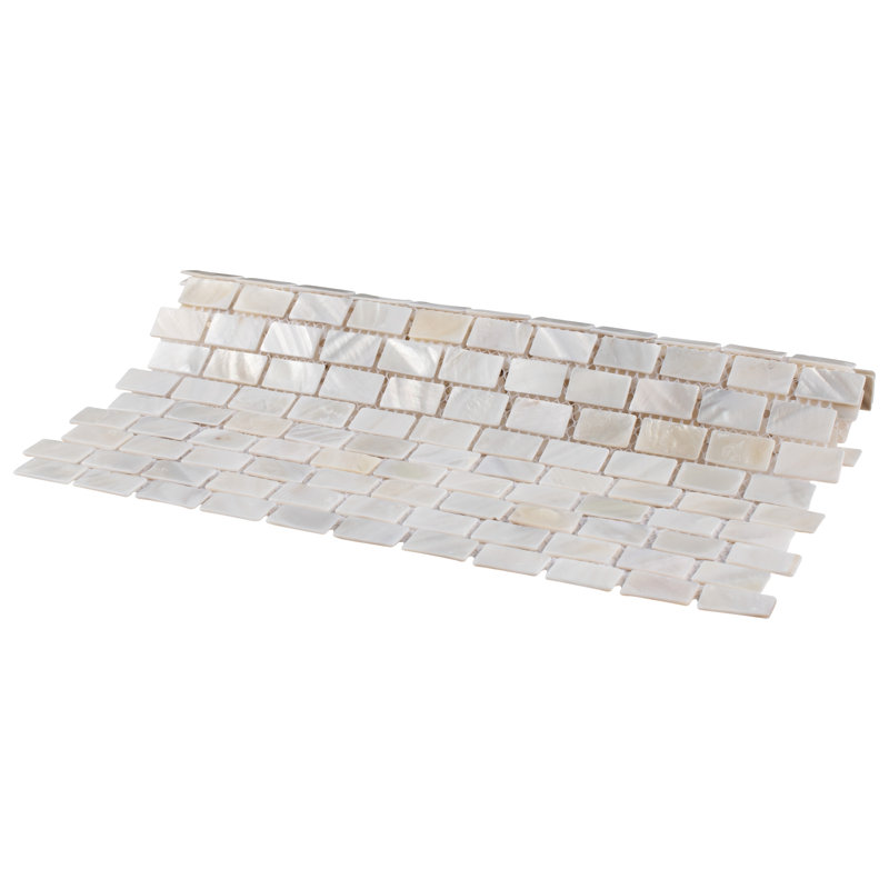 Conchella 0.57" x 0.95" Seashell Brick Joint Mosaic Tile