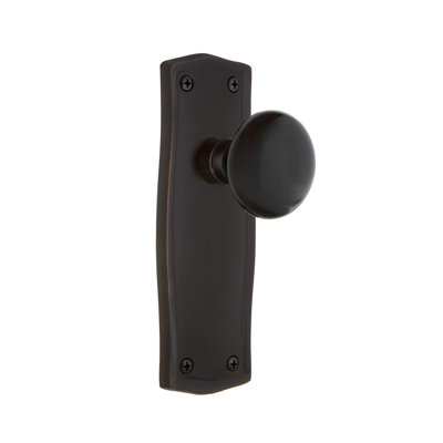 Prairie Plate with Black Porcelain Door Knob