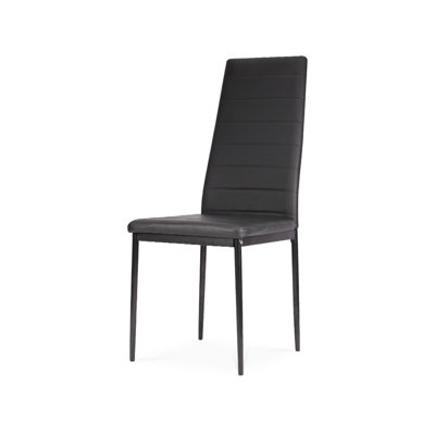 Adonia Upholstered Faux Leather High Back Dining Chairs
