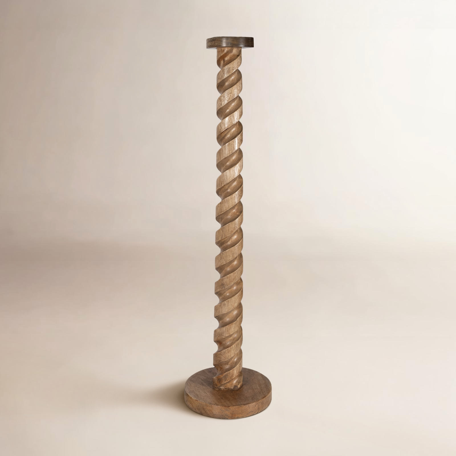 Baltic Mango Wood Pillar Holder, 36" H x 9" W x 9" D