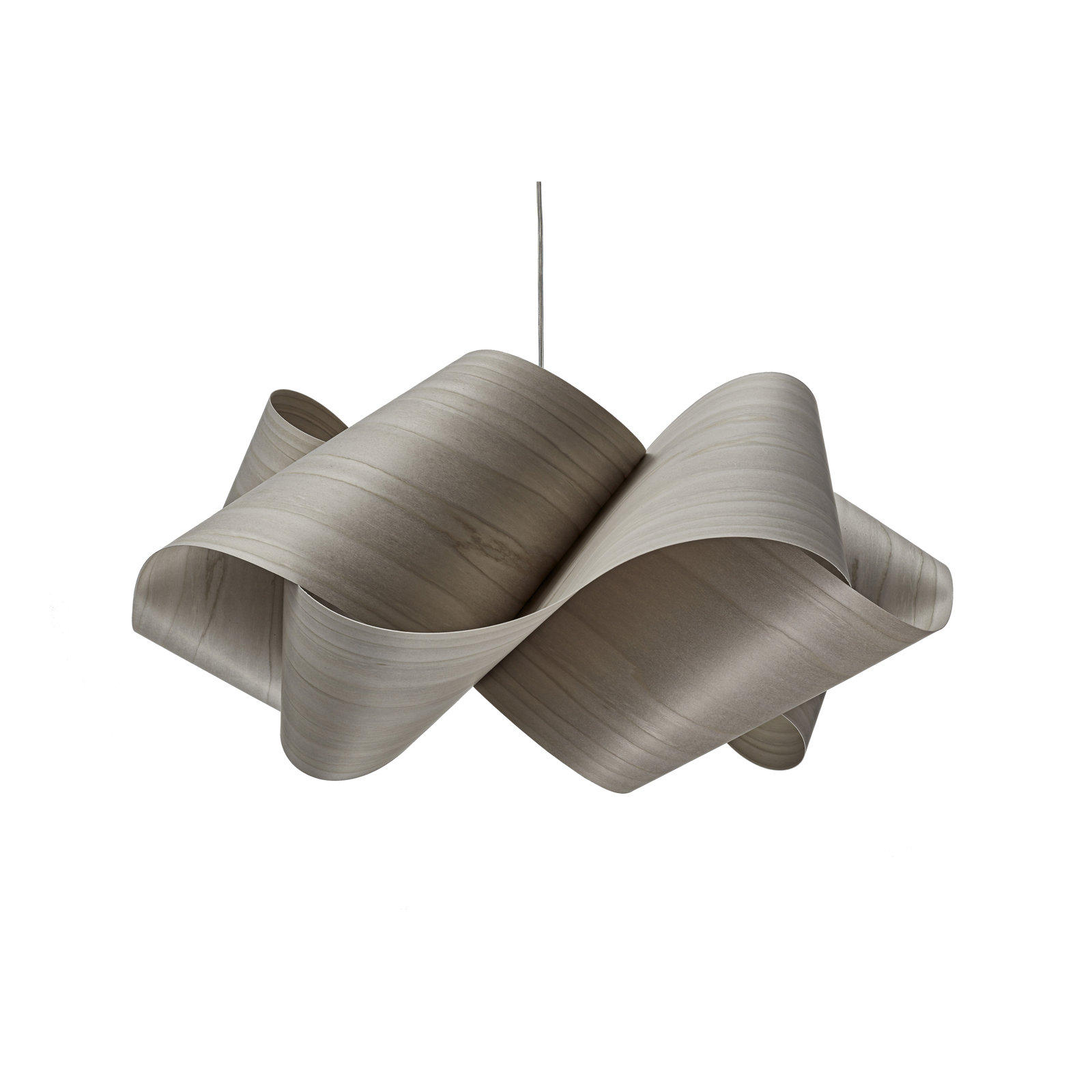 Swirl Single Light Dimmable Pendant, Gray, E26, Matte Black