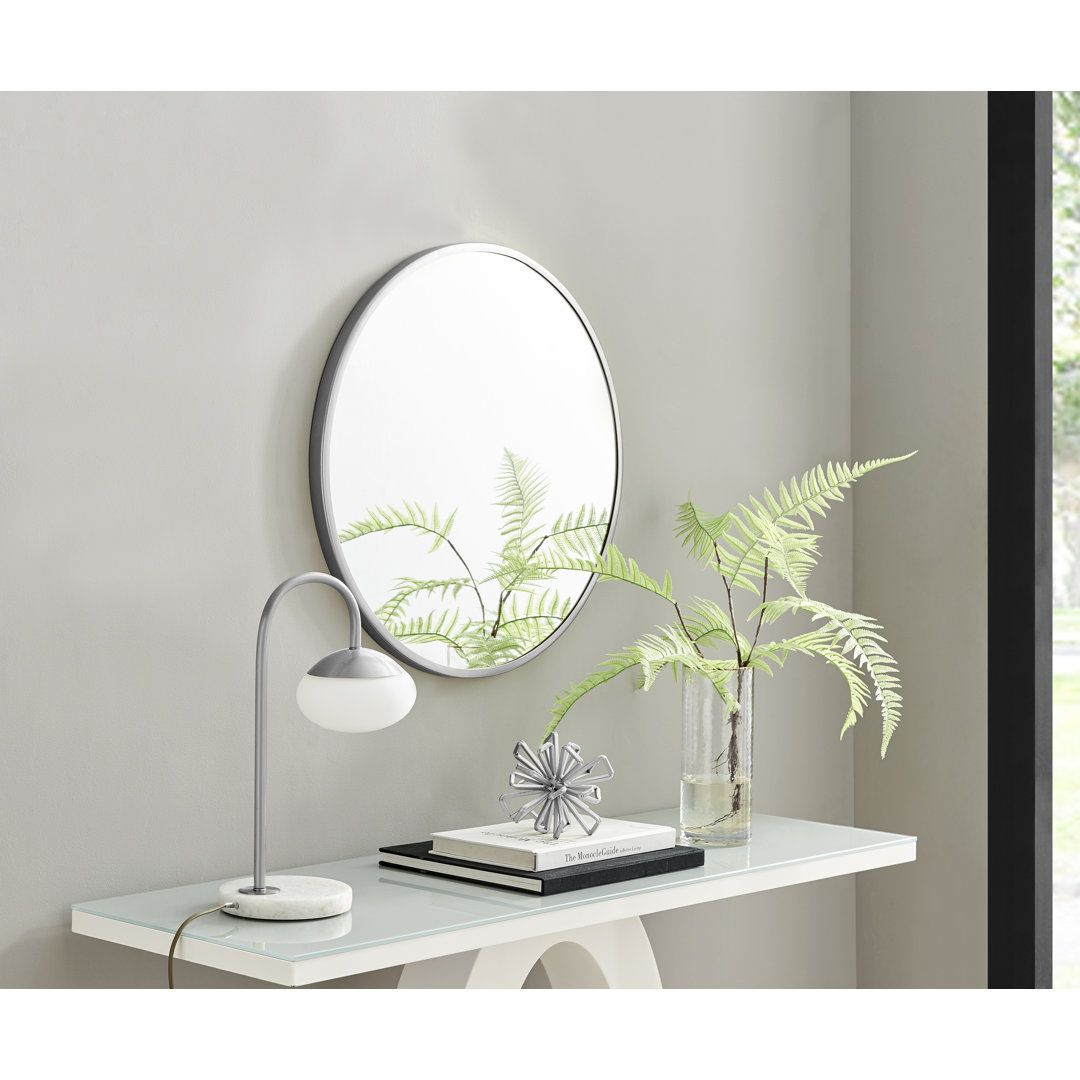 Mikell Round Metal Framed Wall Mounted Accent Mirror