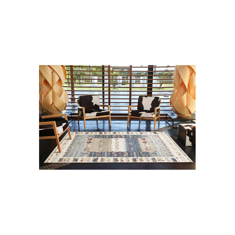 Washable Rectangular Square Patterned Woven Area Rug, Runner 2'6" x 6'7" Rug Pad Included