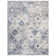 Harty Oriental White/Royal Blue Area Rug