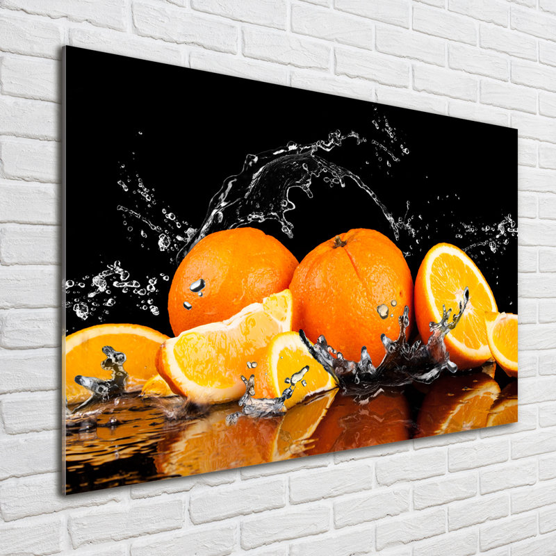 Oranges And Water - No Frame Print on Glass