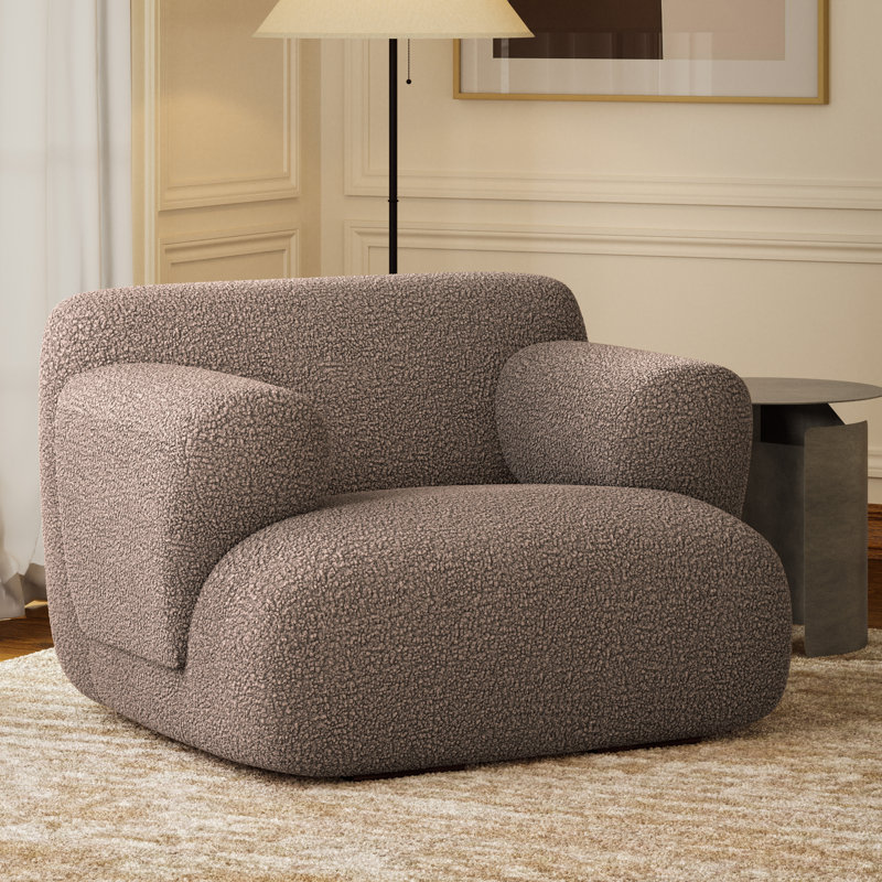 Kuma Club Chair, Brown Sherling