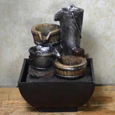 Stuart Weather Resistant Table Top Fountain with Light
