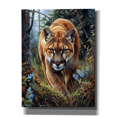 Toile épique «Mountain Lion In The Forest 2» par Momart