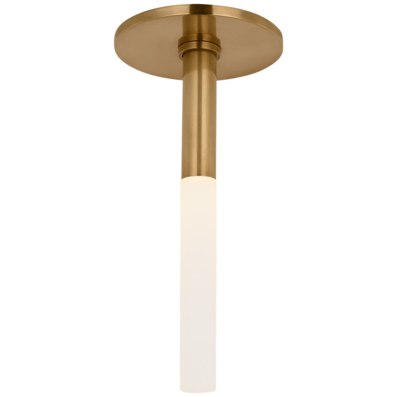 Rousseau 1 - Light LED Flush Mount, Antique Brass