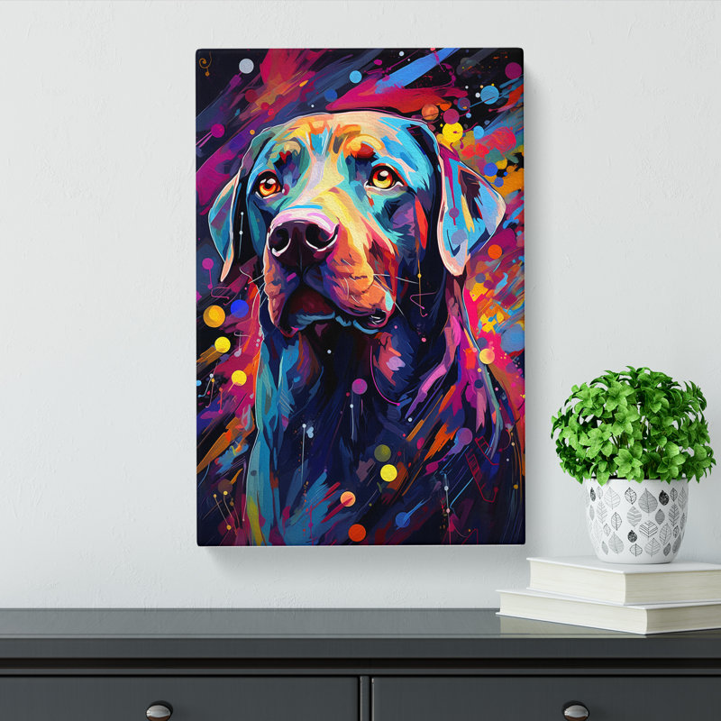 Labrador Retriever Futurism No.2 - Wrapped Canvas, 60cm H x 40cm W x 3cm D