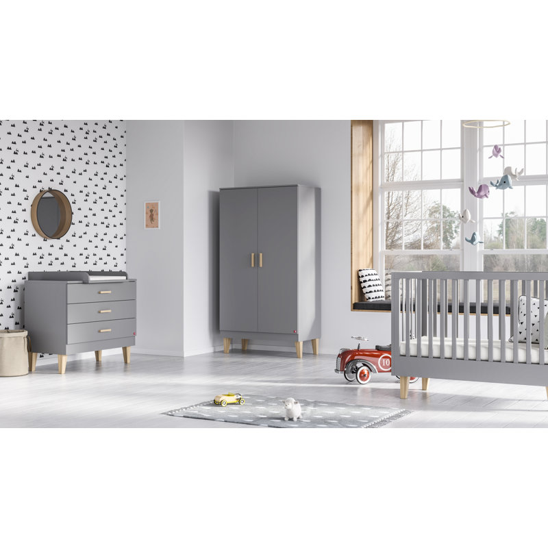 Jahn 2 Door Wardrobe, Dark Grey/Grafitt