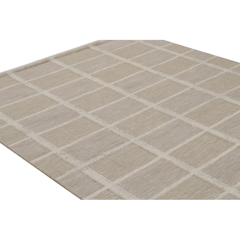 Scandinavian Wool Geometric Area Rug, Rectangle 10' x 14'
