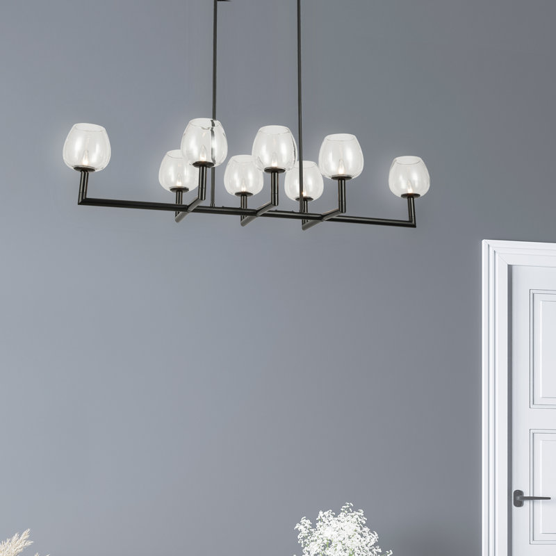 Lustre horizontal 8 lumières Nora