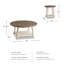 Ensemble de tables basses 3 pièces Hackett