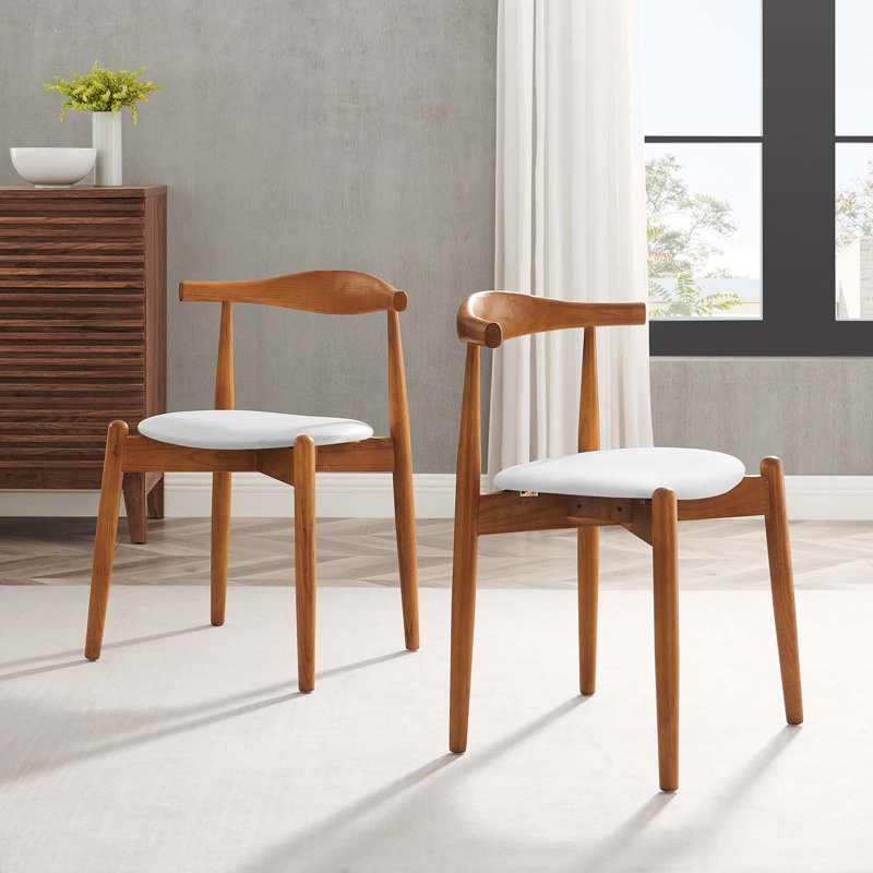 Modway Stalwart Dining Chair Set, White