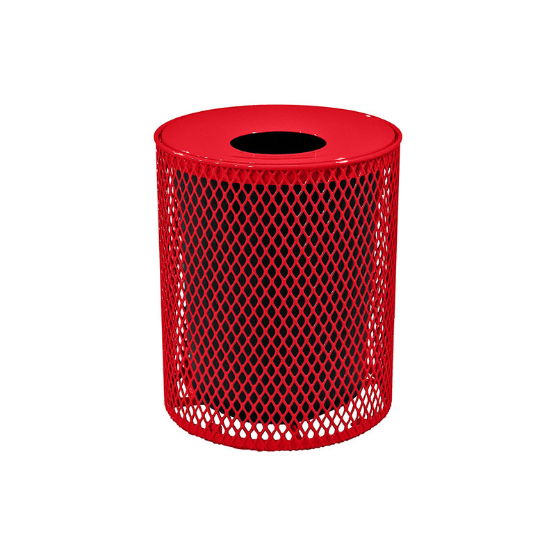 Poubelle 32 gallons étendue à réceptacles, Rouge