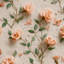 Papier peint floral rétro avec papillons