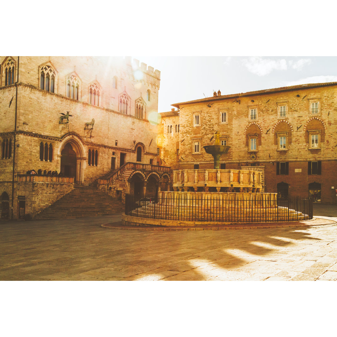 Alter Platz in Perugia - Kunstdrucke auf Leinwand