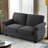 Rolled arm nailhead trim upholsterd loveseat-1260407425-1273945278