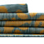 Tapis intérieur / extérieur en polypropylène tissé à la machine imprimé animal intérieur / extérieur jaune / bleu sarcelle-998234537