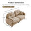 Loveseat Cloud Sectional Couches with Chenille Fabric, Tufted Cushion Backrest, Ergonomic Shape, High - Density Foam, Easy Install and Elegant Armrests for Living Rooms-651822344