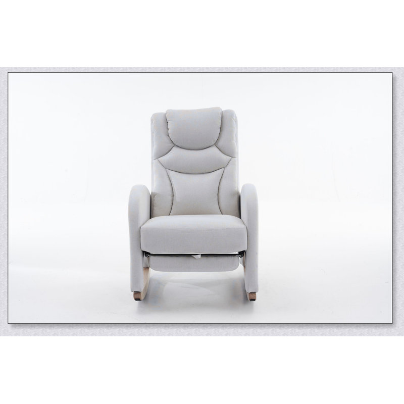 Chaise berçante avec repose-pieds réglable Teddy , Beige