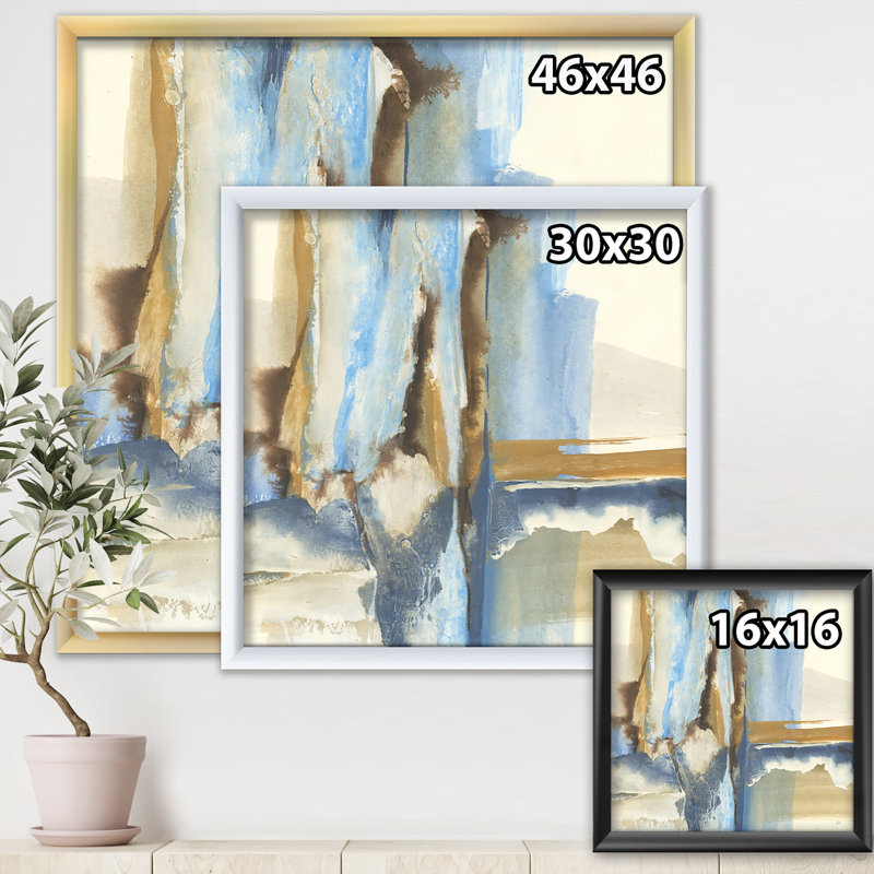 Cadre photo « river run ii », reproduction sur toile, Cadre noir, H 30 po x l 30 po x P 1 po