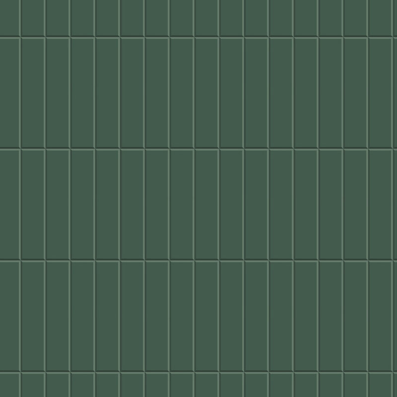Tall Tiles - Wallpaper, Forest Green, Peel & Stick