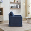 Fauteuil d'appoint pivotant de 29,92 po, conception à jupe rembourrée avec coussin de dossier amovible, confort à 360 degrés pour le salon et le bureau-140596874