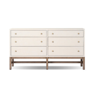 Fiona 6 Drawer Dresser - Black Raffia