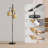 64.7" Rattan Tree Floor Lamp With Dimmer Switch And 3 Bulbs Included