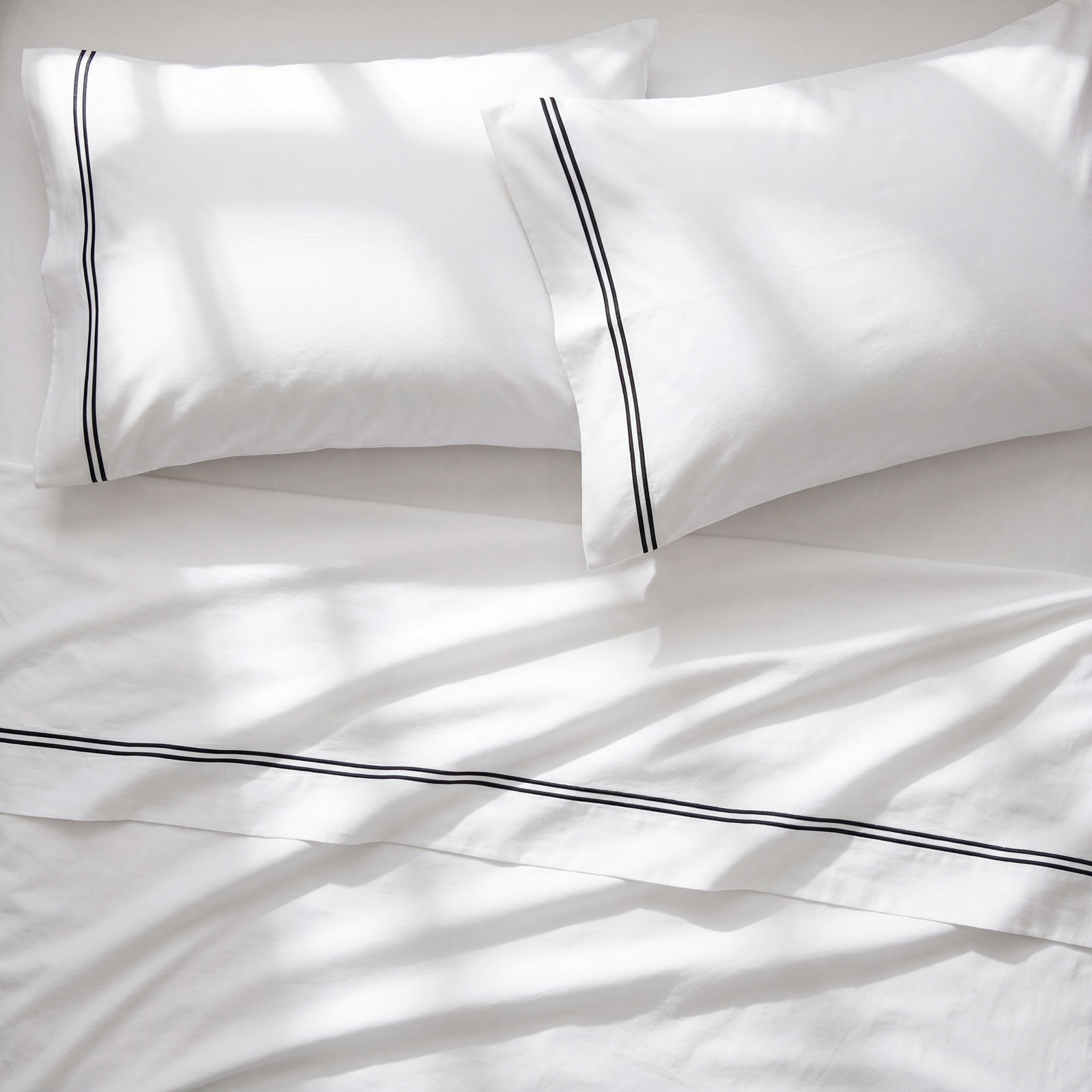 Benin Cotton Sheet Set, King, Black
