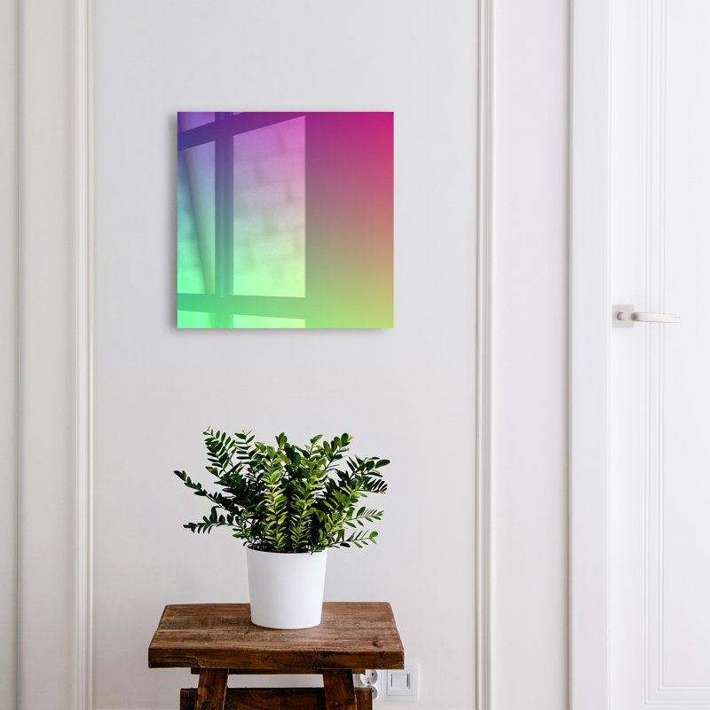 Metal Decorative Trunk, Green/Purple