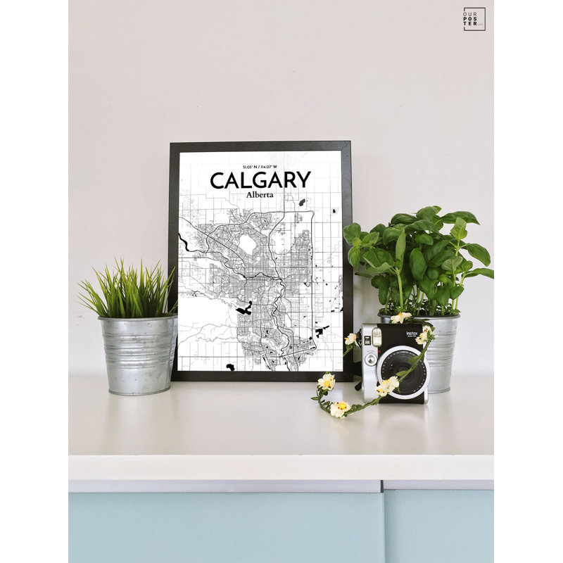" Calgary City Map ", 36" H x 24" W