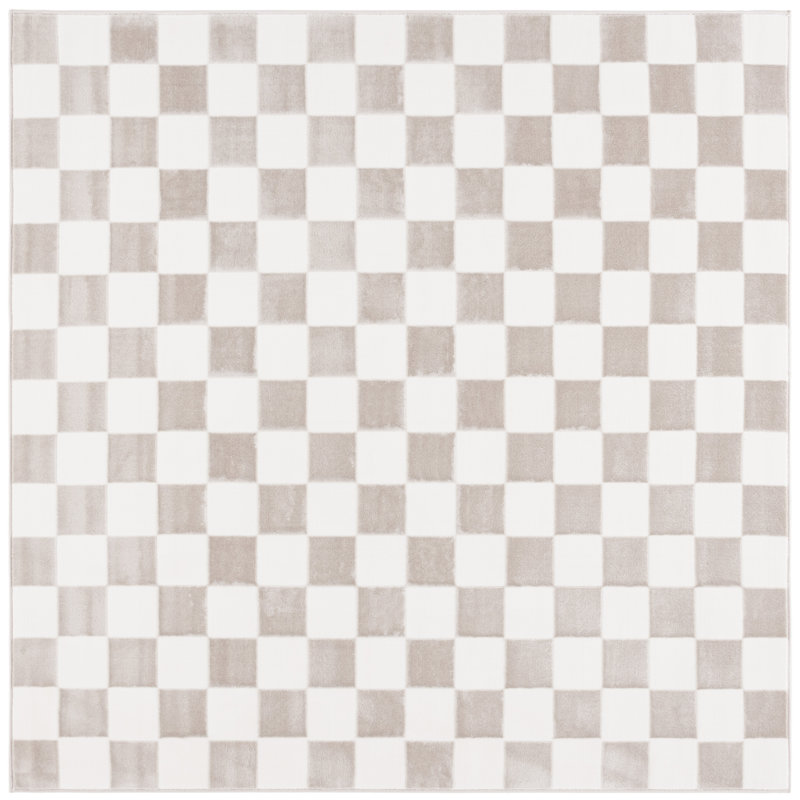 Tapis à carreaux Leeni Performance, Carré 6 pi 7 po