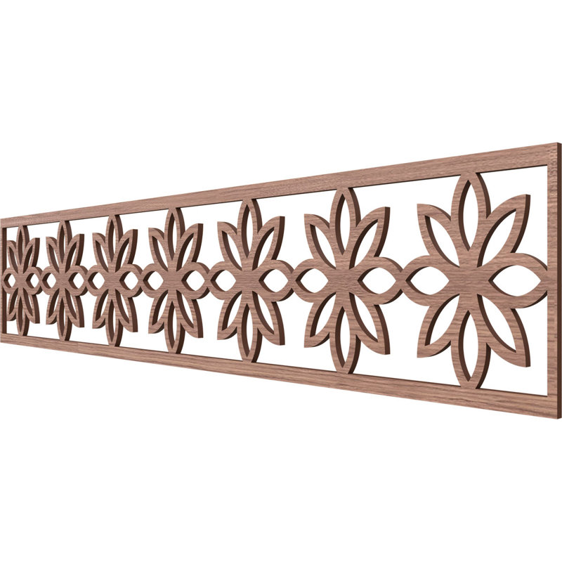 Moulure de marguerite Daisy, H 10 po x l 46,75 po x P 0,375 po, Noyer