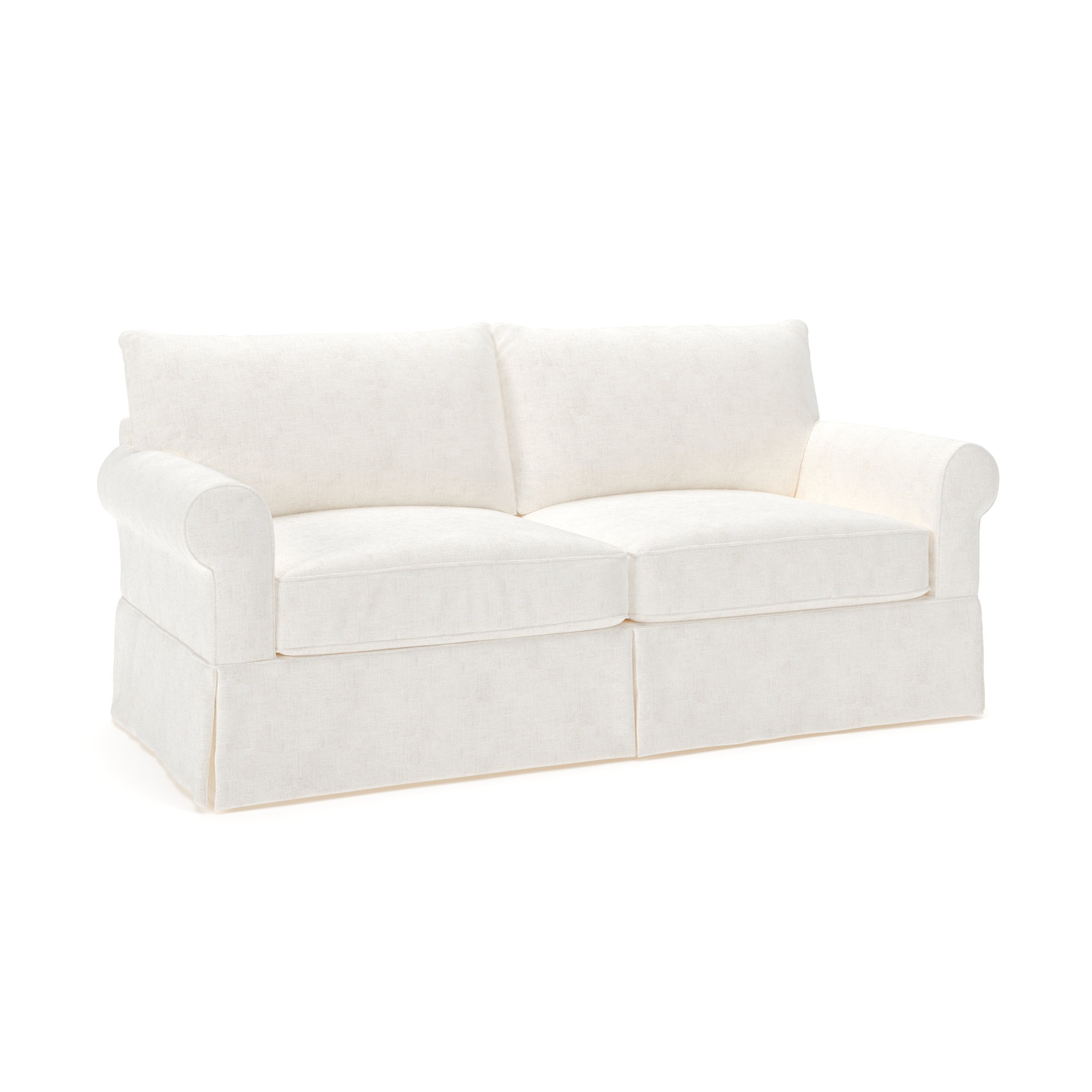 Amari 83'' Upholstered Sofa, Bevin Natural Linen Blend
