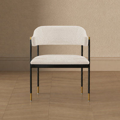 Chaise d'appoint rembourrée en métal Lia