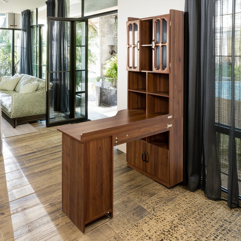 Bureau d'ordinateur de coin en forme de L Home