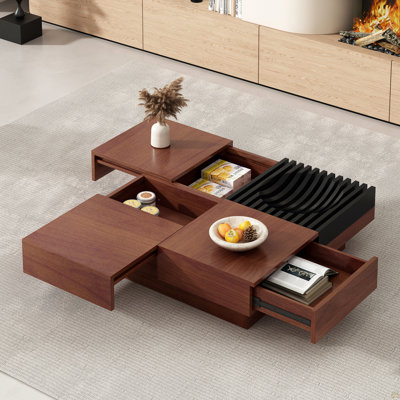 Inspired Acacia Wood Storage Coffee Table